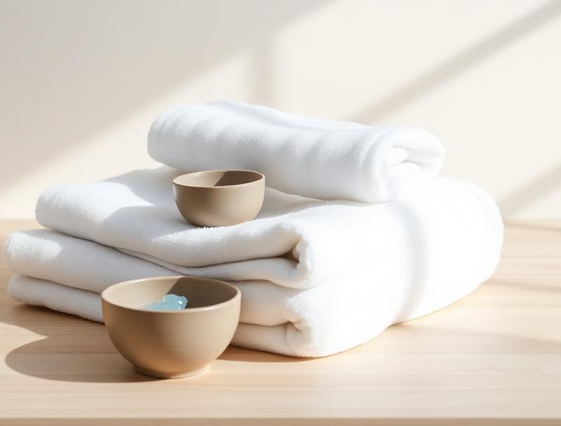 Csendes, természetes fényben fürdő wellness részlet